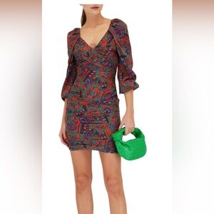 Veronica Beard Bellino Paisley Long Sleeve Dress NWT